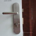 Compprehensive Satin finish Euro Door Handles set on plated for Interior timber Doors
